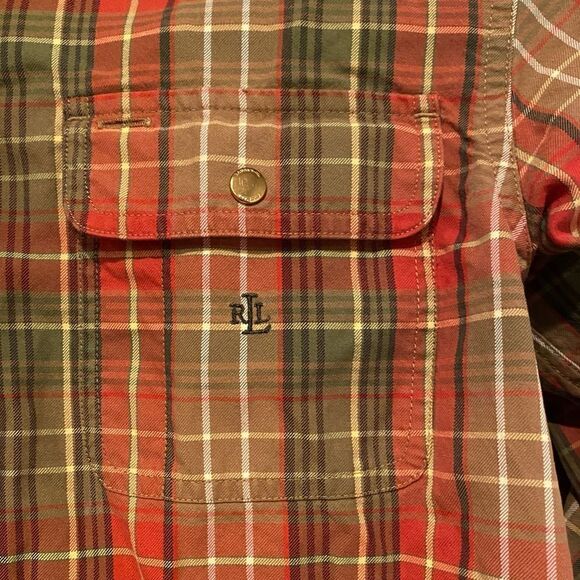 Lauren Ralph Lauren Western Equestrian Snap Button Long Sleeve Shirt Size Small - Picture 2 of 4